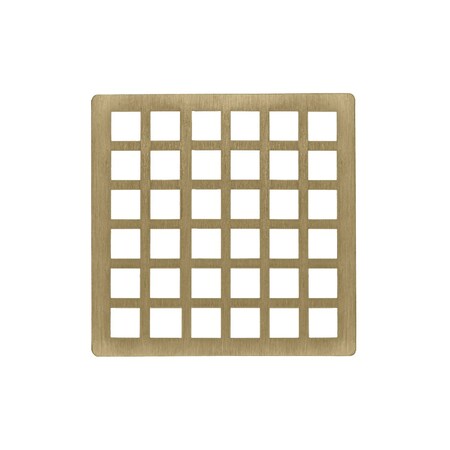 Infinity Drain 4"x4" Sq Pattern Decorative Plate for Q 4, QD 4, QDB 4-Satin Bronze QS_4_SB